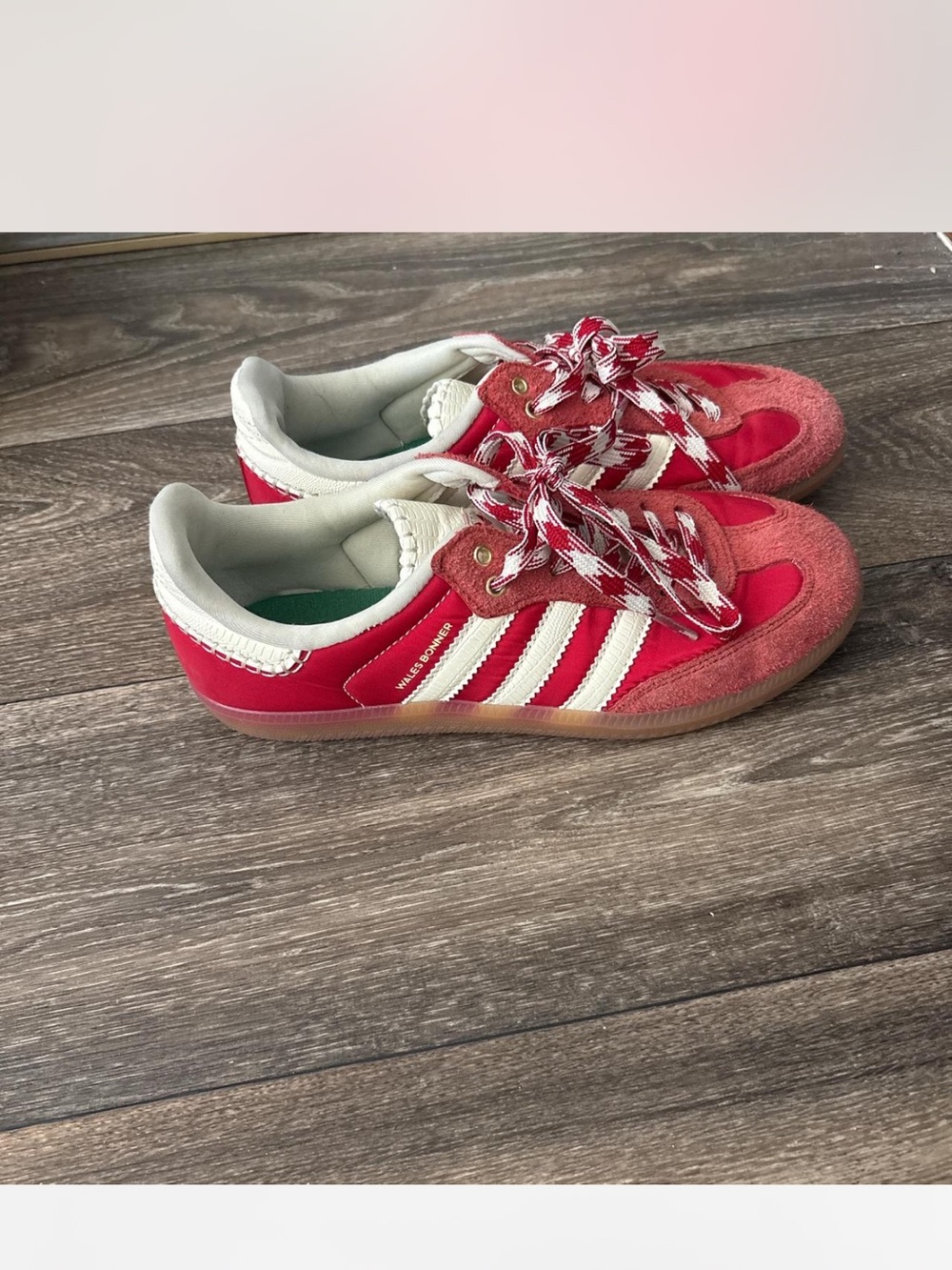 Wales Bonner Red Adidas samba Sneakers with White Stripes